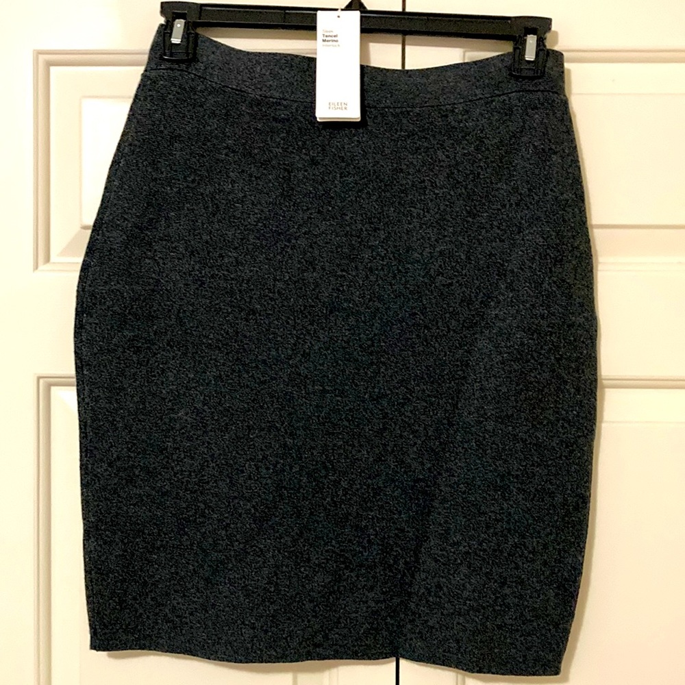 Eileen fisher sleek tencel Merino Interlock sz S skirt NWT $345